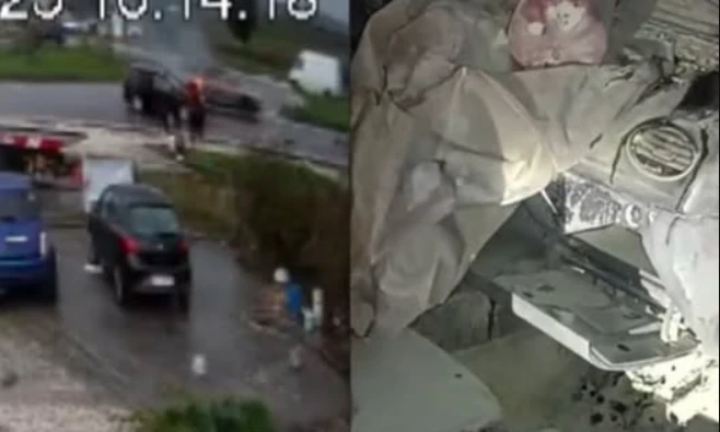 Aksident i frikshëm në vend! Makina përfundon në kanal, 2 persona…