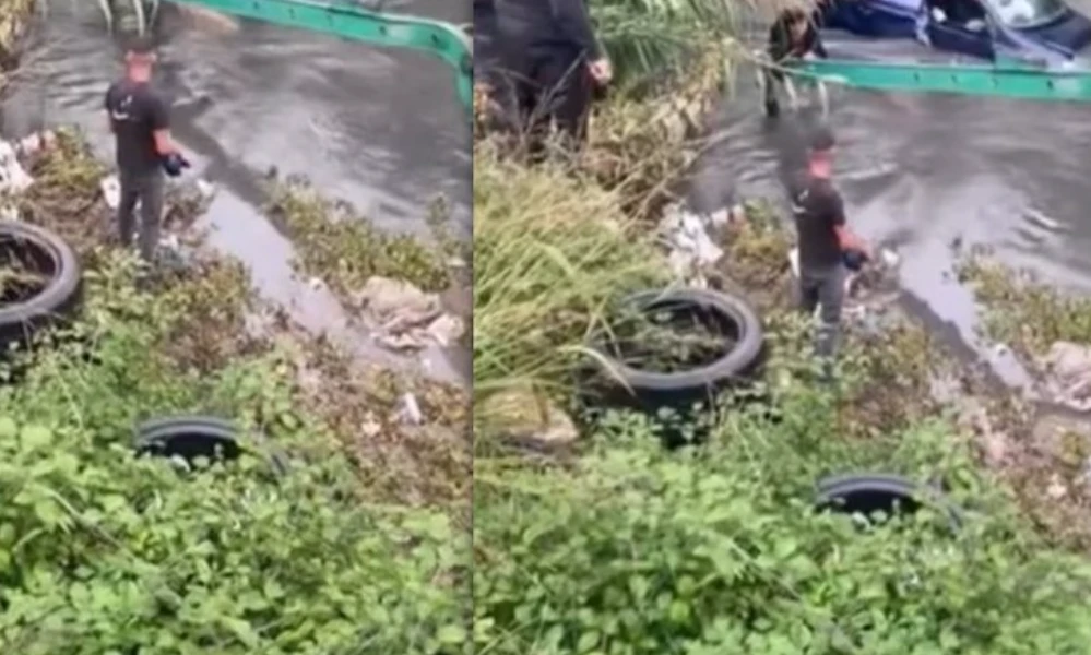 E TMERRSHME nëë vend! Makina del nga rruga dhe bie në lumë. nënë e bir…